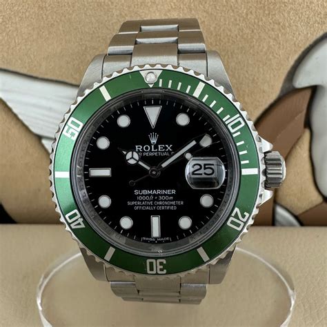 rolex ghiera verde rrr|rolex 16610ln.